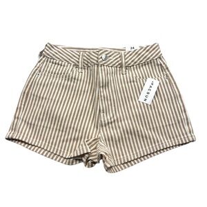 NWT! Pacsun Tan & Cream Striped Stretch High rise Shorts Size 24